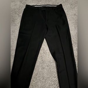 Perry Ellis Mens Portfolio Modern Fit Luxury Performance Dress Pants Black 40x30